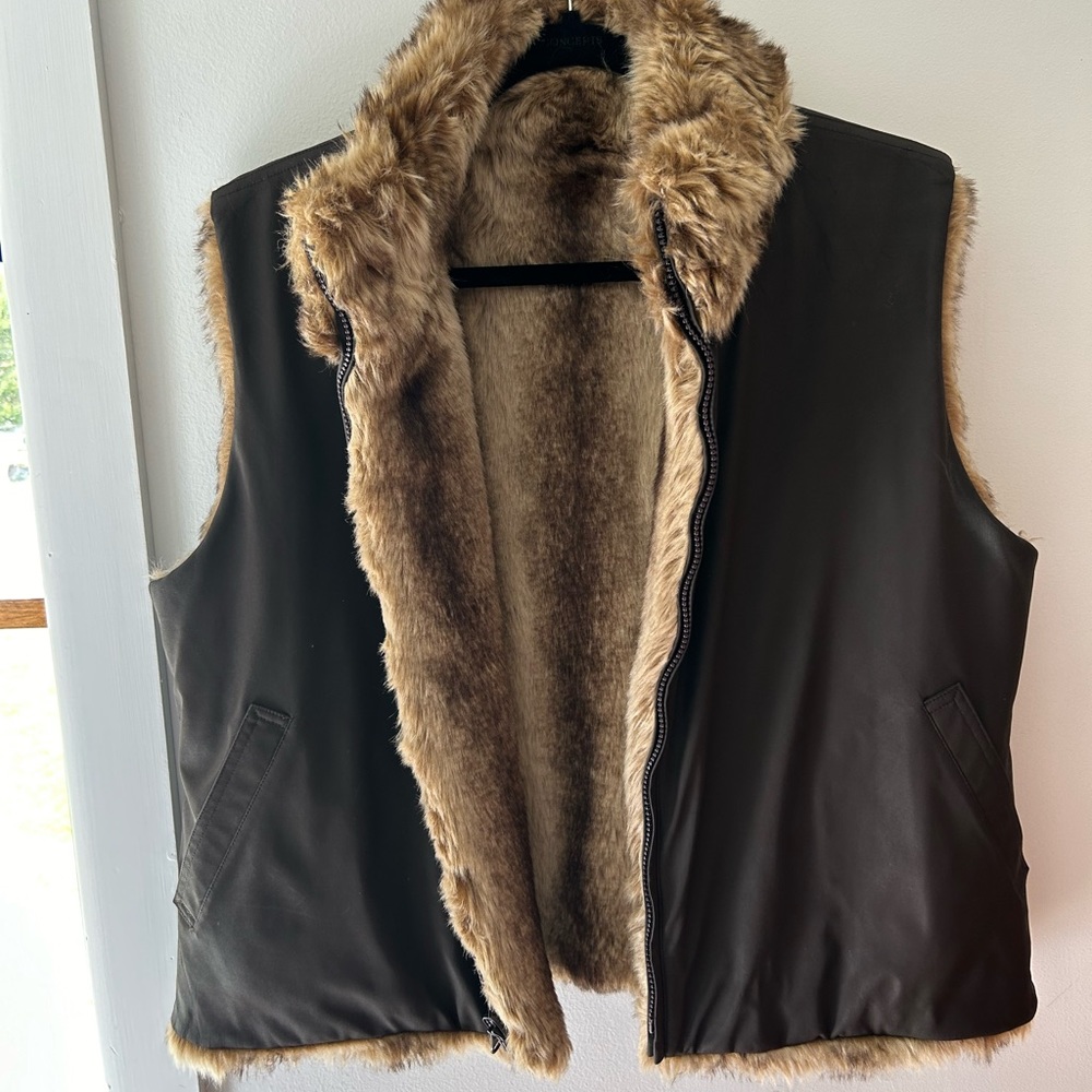 Alpine Studio Faux Fur Reversible Vest